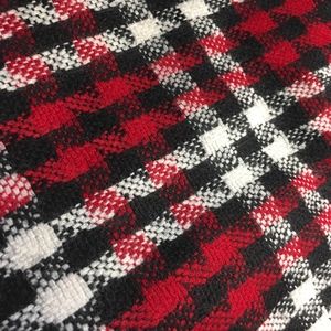 Women's Red/Black/White Check lined Skirt